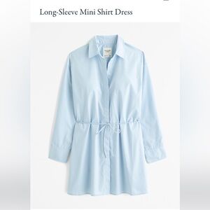 Abercrombie & Fitch Sky Blue mini Shirt Dress XS